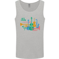 Jazz Lover Trumpet Saxophone Clarinet Mens Vest Tank Top Sports Grey