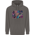 Jesus Believes In You Christian Christianity Mens 80% Cotton Hoodie Charcoal