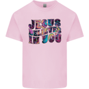 Jesus Believes In You Christian Christianity Mens Cotton T-Shirt Tee Top Light Pink