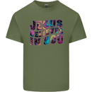 Jesus Believes In You Christian Christianity Mens Cotton T-Shirt Tee Top Military Green
