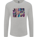 Jesus Believes In You Christian Christianity Mens Long Sleeve T-Shirt Sports Grey