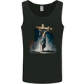 Jesus Christ Carrying His Cross Mens Vest Tank Top Black