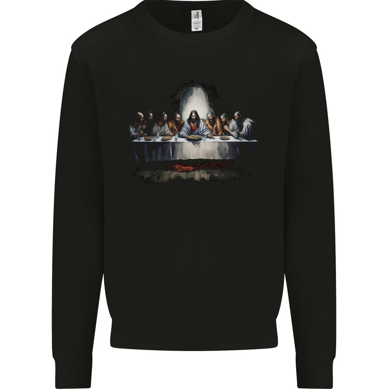 Jesus Christ The Last Supper Mens Sweatshirt Jumper Black