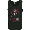 Jesus Christ With Roses Mens Vest Tank Top Black