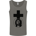 Jesus Cross Christian God Christianity Mens Vest Tank Top Charcoal
