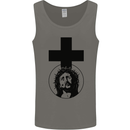 Jesus Cross Christian God Christianity Mens Vest Tank Top Charcoal