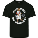 Jesus Deadlift Funny Gym Bodybuilding Training Mens Cotton T-Shirt Tee Top Black