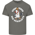 Jesus Deadlift Funny Gym Bodybuilding Training Mens Cotton T-Shirt Tee Top Charcoal