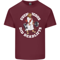 Jesus Deadlift Funny Gym Bodybuilding Training Mens Cotton T-Shirt Tee Top Maroon