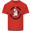 Jesus Deadlift Funny Gym Training Bodybuilding Mens Cotton T-Shirt Tee Top Red