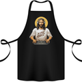 Jesus Raves Funny DJ Music Decks Christian Cotton Apron 100% Organic Black