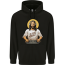 Jesus Raves Funny DJ Music Decks Christian Mens 80% Cotton Hoodie Black