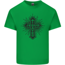 Jesus Saves Cross Christian Christianity Mens Cotton T-Shirt Tee Top Irish Green