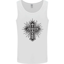 Jesus Saves Cross Christian Christianity Mens Vest Tank Top White