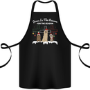 Jesus is the Reason Christmas Dogs Xmas Christian Cotton Apron 100% Organic Black