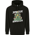 Jingle Shell Funny Christmas Tortoise Turtle Xmas Childrens Kids Hoodie Black