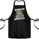 Jingle Shell Funny Christmas Tortoise Turtle Xmas Cotton Apron 100% Organic Black