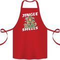 Jingle Shell Funny Christmas Tortoise Turtle Xmas Cotton Apron 100% Organic Red
