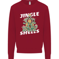 Jingle Shell Funny Christmas Tortoise Turtle Xmas Kids Sweatshirt Jumper Red