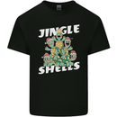 Jingle Shell Funny Christmas Tortoise Turtle Xmas Kids T-Shirt Childrens Black