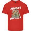 Jingle Shell Funny Christmas Tortoise Turtle Xmas Mens Cotton T-Shirt Tee Top Red