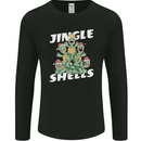 Jingle Shell Funny Christmas Tortoise Turtle Xmas Mens Long Sleeve T-Shirt Black