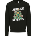 Jingle Shell Funny Christmas Tortoise Turtle Xmas Mens Sweatshirt Jumper Black