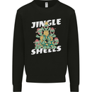 Jingle Shell Funny Christmas Tortoise Turtle Xmas Mens Sweatshirt Jumper Black