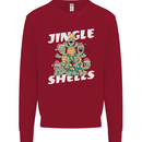 Jingle Shell Funny Christmas Tortoise Turtle Xmas Mens Sweatshirt Jumper Red