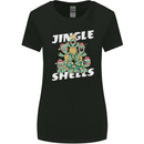 Jingle Shell Funny Christmas Tortoise Turtle Xmas Womens Wider Cut T-Shirt Black