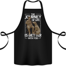 Journey of Life Old Man and Dog Cotton Apron 100% Organic Black
