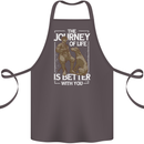 Journey of Life Old Man and Dog Cotton Apron 100% Organic Dark Grey