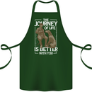 Journey of Life Old Man and Dog Cotton Apron 100% Organic Forest Green
