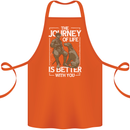 Journey of Life Old Man and Dog Cotton Apron 100% Organic Orange