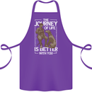 Journey of Life Old Man and Dog Cotton Apron 100% Organic Purple