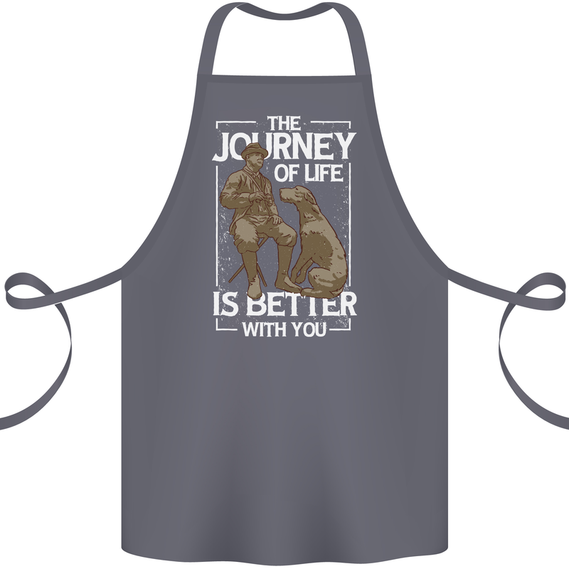 Journey of Life Old Man and Dog Cotton Apron 100% Organic Steel