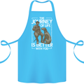 Journey of Life Old Man and Dog Cotton Apron 100% Organic Turquoise