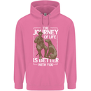 Journey of Life Old Man and Dog Mens 80% Cotton Hoodie Azelea