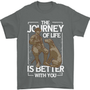 Journey of Life Old Man and Dog Mens T-Shirt 100% Cotton Charcoal