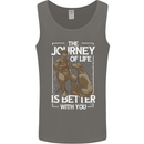 Journey of Life Old Man and Dog Mens Vest Tank Top Charcoal