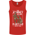 Journey of Life Old Man and Dog Mens Vest Tank Top Red