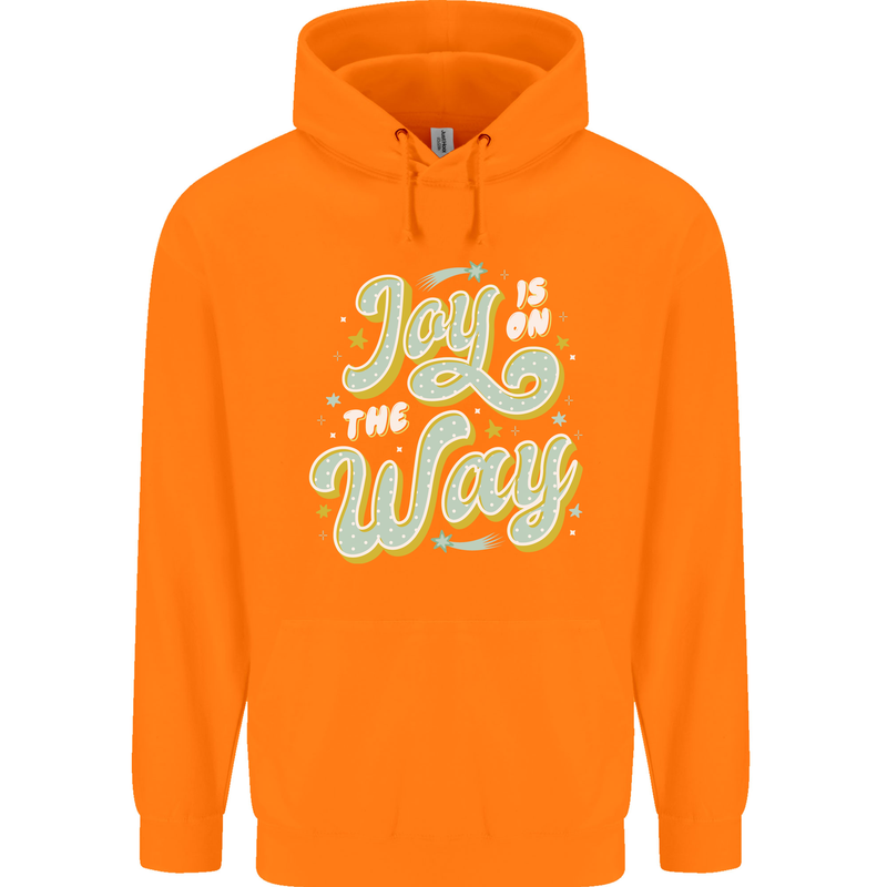 Joy On the Way New Baby Pregnancy Pregnant Childrens Kids Hoodie Orange
