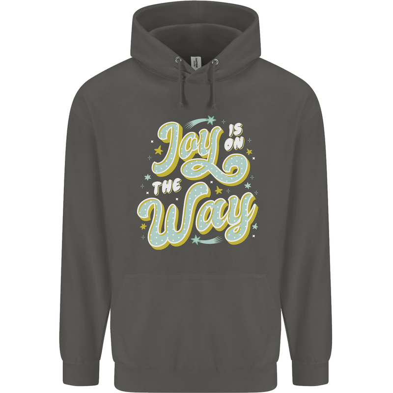 Joy On the Way New Baby Pregnancy Pregnant Childrens Kids Hoodie Storm Grey
