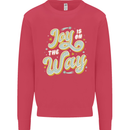 Joy On the Way New Baby Pregnancy Pregnant Kids Sweatshirt Jumper Heliconia