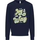 Joy On the Way New Baby Pregnancy Pregnant Kids Sweatshirt Jumper Navy Blue