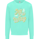 Joy On the Way New Baby Pregnancy Pregnant Kids Sweatshirt Jumper Peppermint