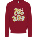 Joy On the Way New Baby Pregnancy Pregnant Kids Sweatshirt Jumper Red
