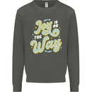 Joy On the Way New Baby Pregnancy Pregnant Kids Sweatshirt Jumper Storm Grey