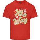 Joy On the Way New Baby Pregnancy Pregnant Kids T-Shirt Childrens Red