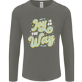 Joy On the Way New Baby Pregnancy Pregnant Mens Long Sleeve T-Shirt Charcoal